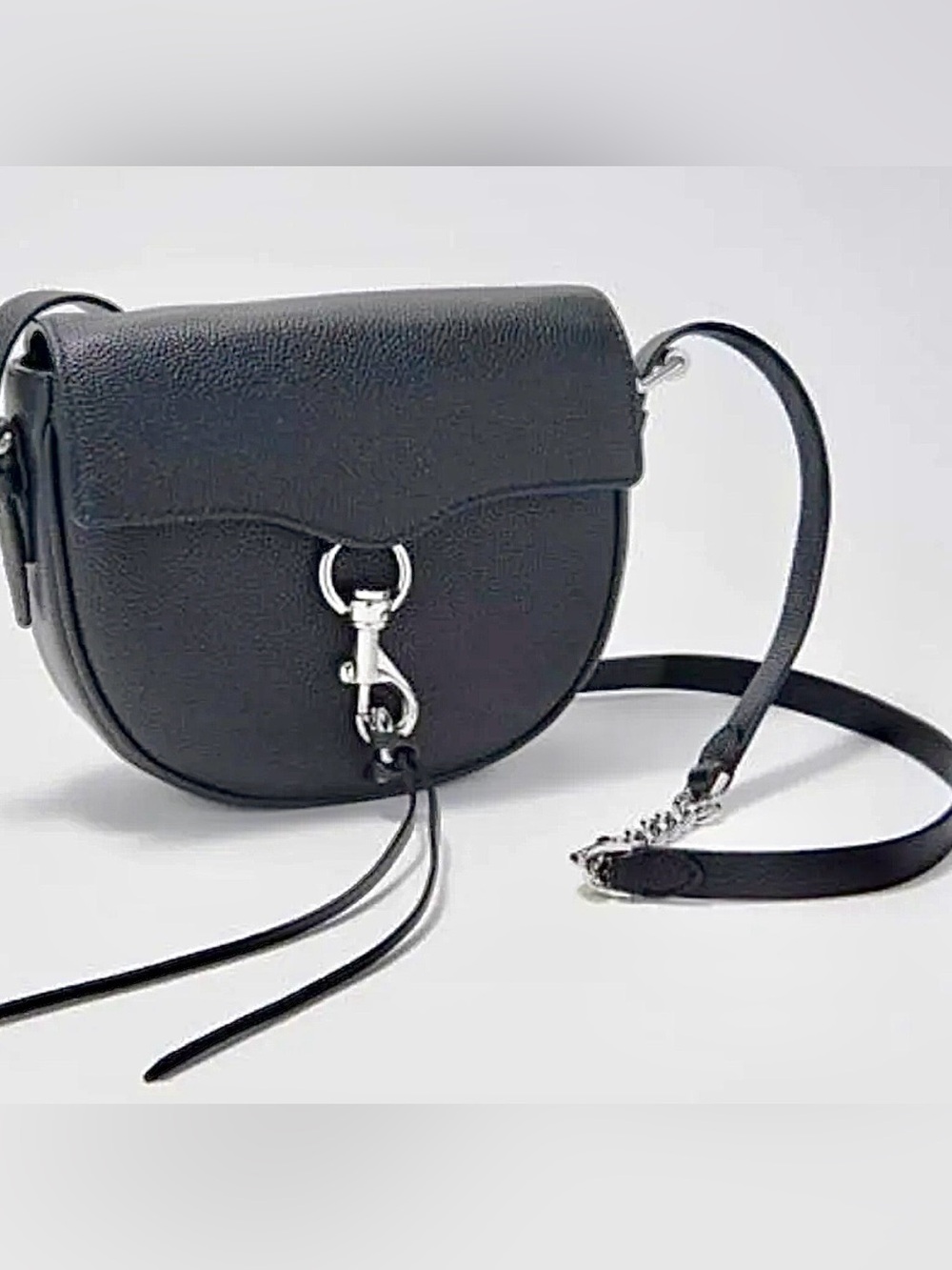 REBECCA MINKOFF MEGAN MINI SADDLE BAG- EUC 100% Saffiano Leather